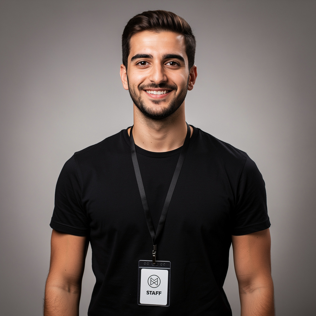 Portrait of a male lighting technician